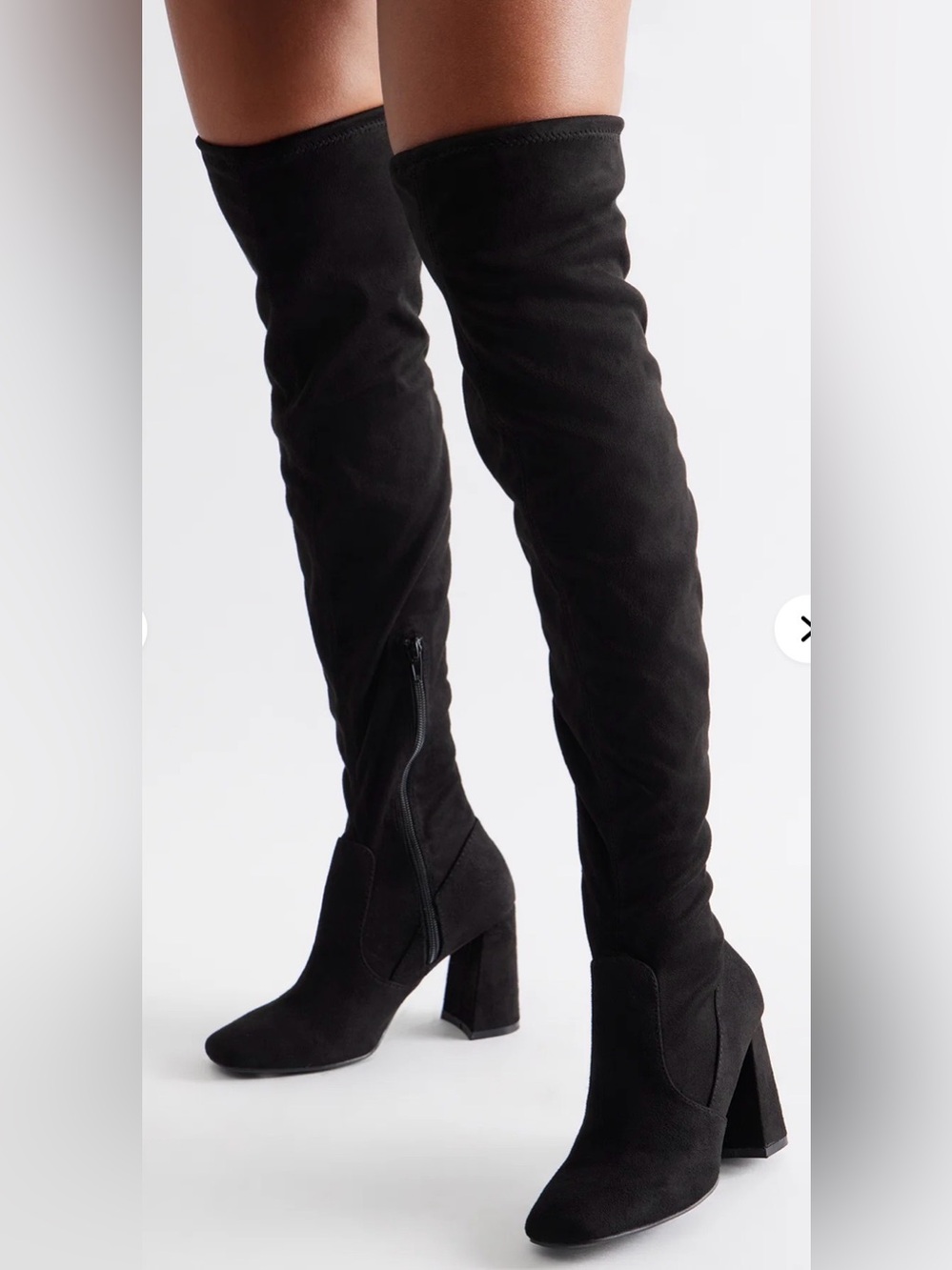 Women’s Black thigh-high Block Heel Boots